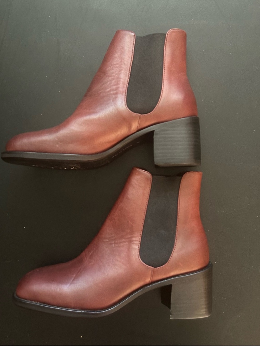 New without box F-Troupe London burgundy leather Chelsea boots 36